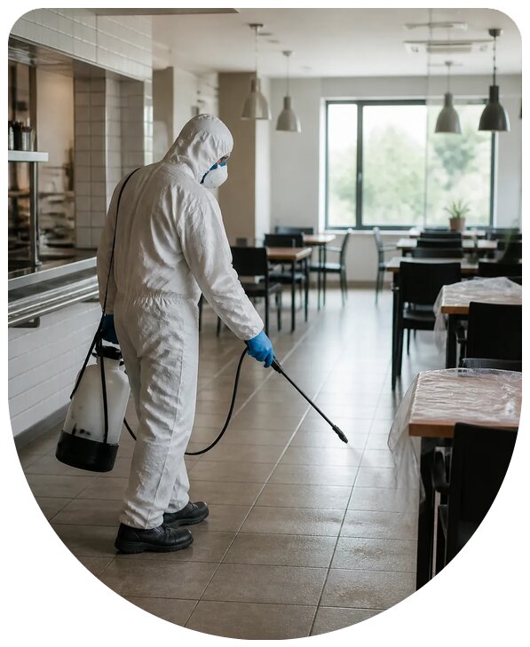 Профессиональная дезинсекция столовой от насекомых в Анапе